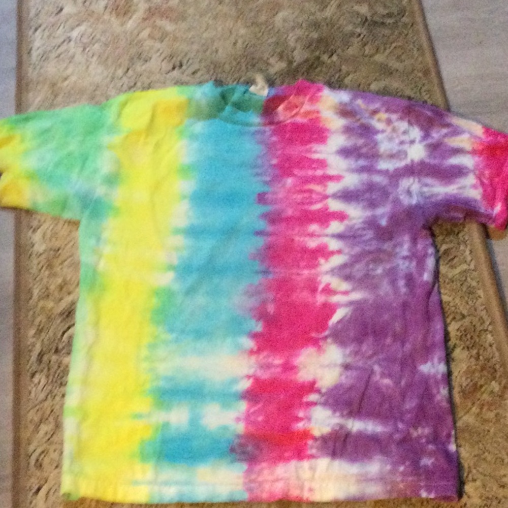 Alstyle Short Sleeve Tie-Dye Tee - Yellow, Blue, Pink, Purple